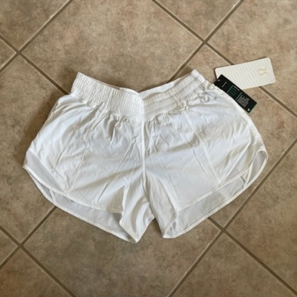 Lululemon Hotty Hot Short - Low Rise, 8 Long, White (NWT)